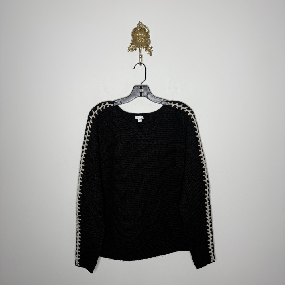 J.Jill Pure Jill Hand Stitched Boatneck Sweater L